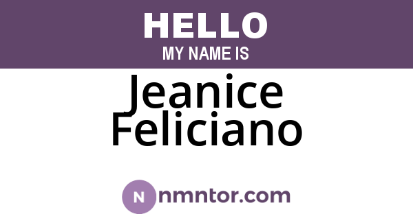 Jeanice Feliciano