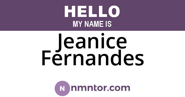Jeanice Fernandes