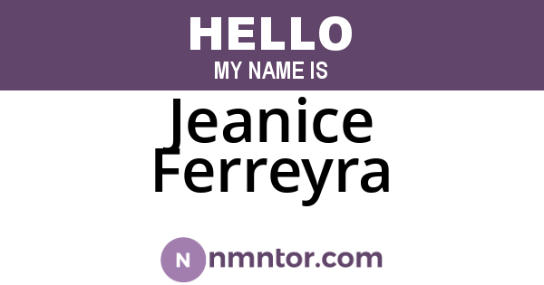 Jeanice Ferreyra