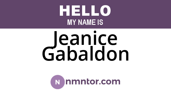 Jeanice Gabaldon