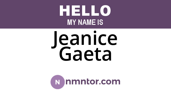 Jeanice Gaeta
