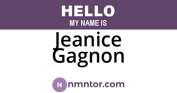 Jeanice Gagnon