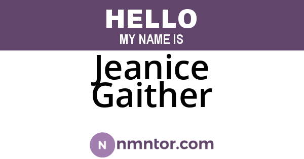 Jeanice Gaither