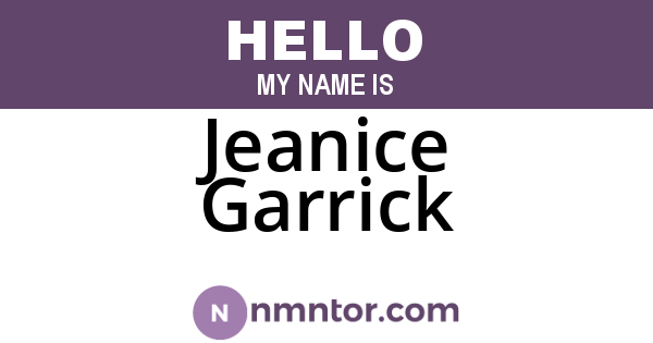 Jeanice Garrick