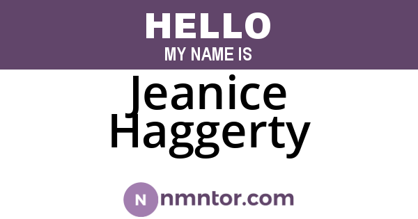 Jeanice Haggerty