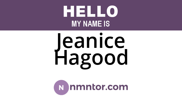 Jeanice Hagood