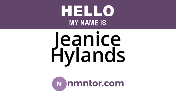 Jeanice Hylands