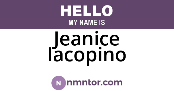 Jeanice Iacopino