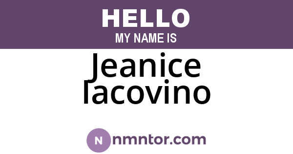 Jeanice Iacovino