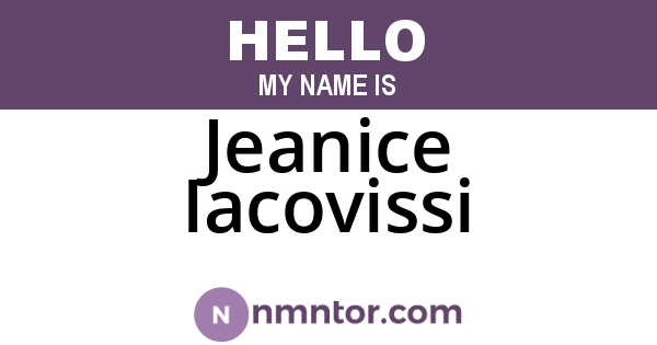 Jeanice Iacovissi