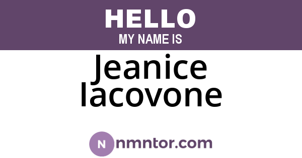 Jeanice Iacovone