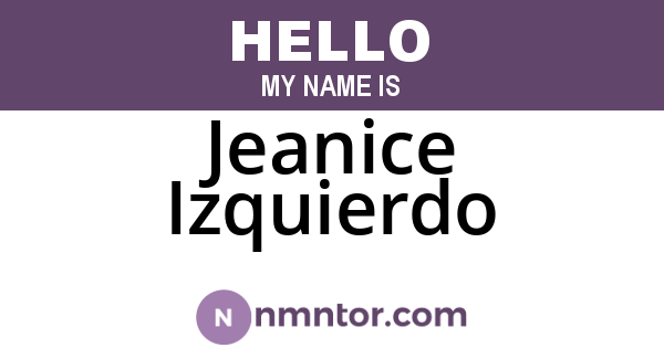 Jeanice Izquierdo