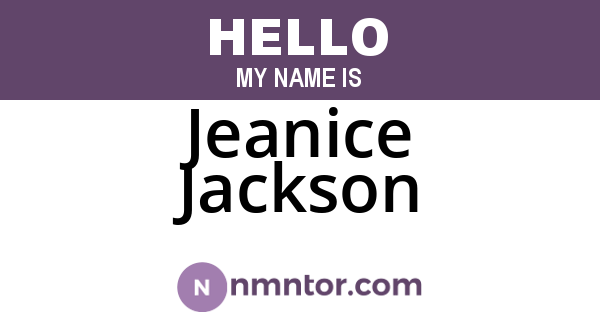 Jeanice Jackson