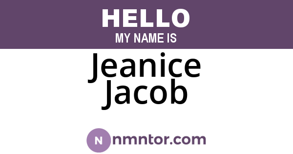 Jeanice Jacob