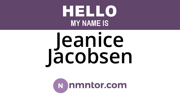 Jeanice Jacobsen