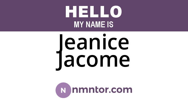 Jeanice Jacome