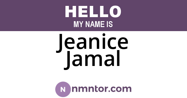 Jeanice Jamal