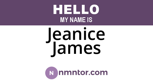 Jeanice James