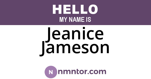Jeanice Jameson