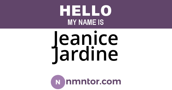 Jeanice Jardine