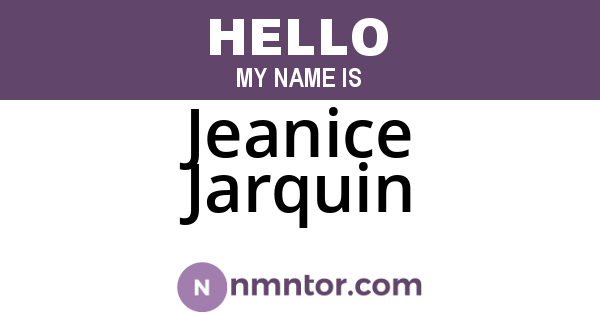 Jeanice Jarquin