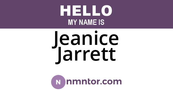 Jeanice Jarrett