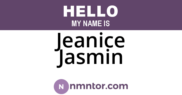 Jeanice Jasmin
