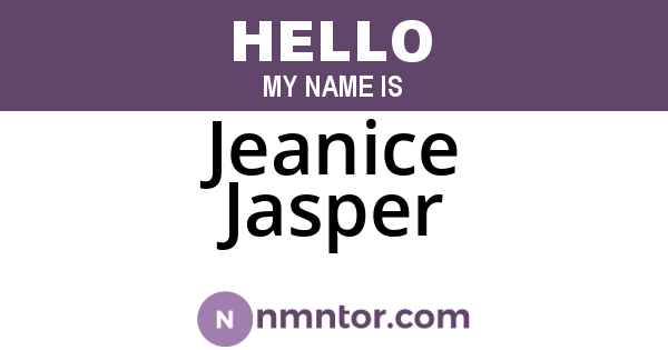 Jeanice Jasper