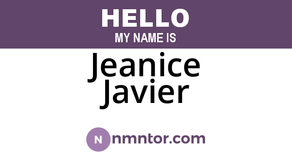Jeanice Javier