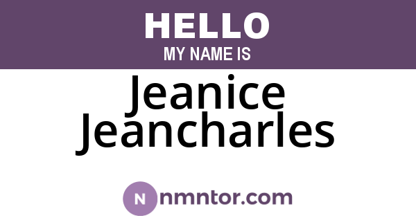 Jeanice Jeancharles