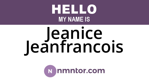 Jeanice Jeanfrancois