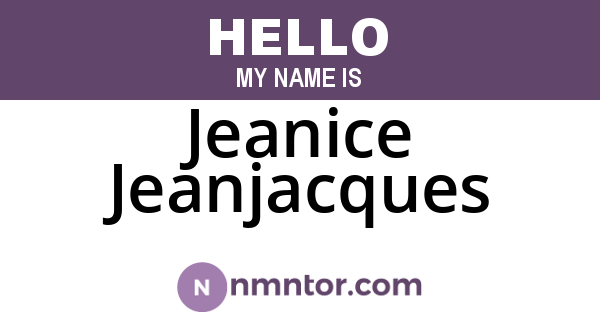 Jeanice Jeanjacques