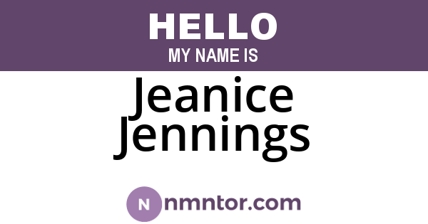Jeanice Jennings