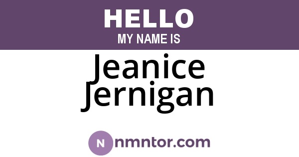 Jeanice Jernigan