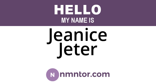 Jeanice Jeter