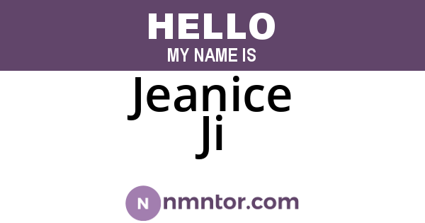Jeanice Ji