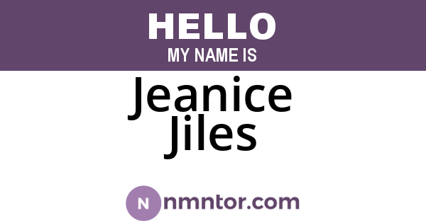 Jeanice Jiles