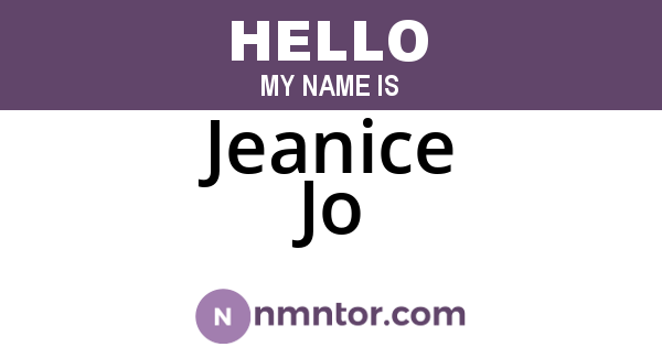 Jeanice Jo