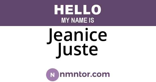 Jeanice Juste