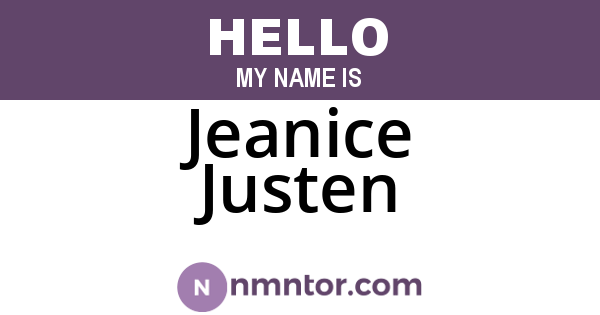 Jeanice Justen