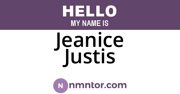 Jeanice Justis