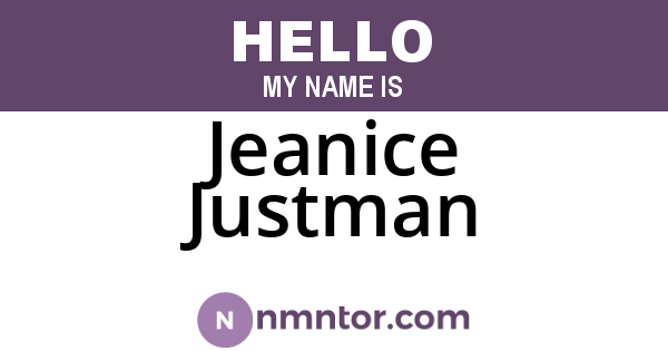 Jeanice Justman