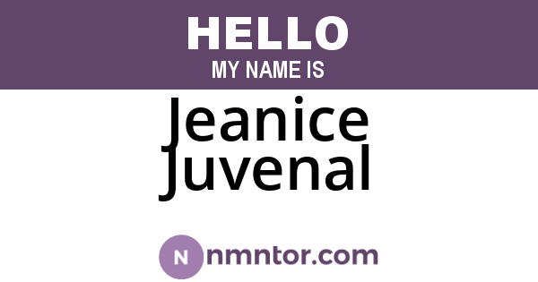 Jeanice Juvenal