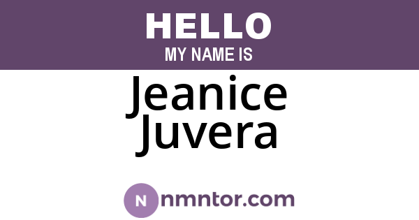 Jeanice Juvera
