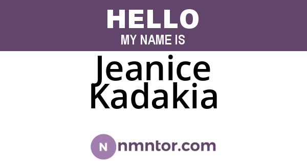 Jeanice Kadakia