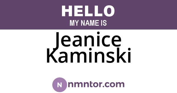 Jeanice Kaminski