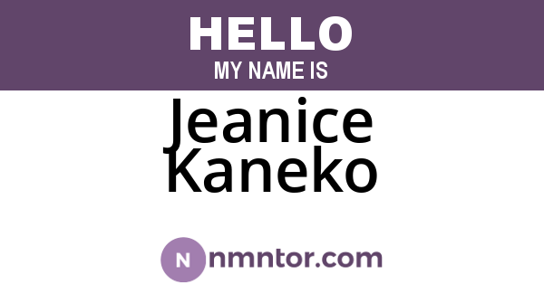 Jeanice Kaneko