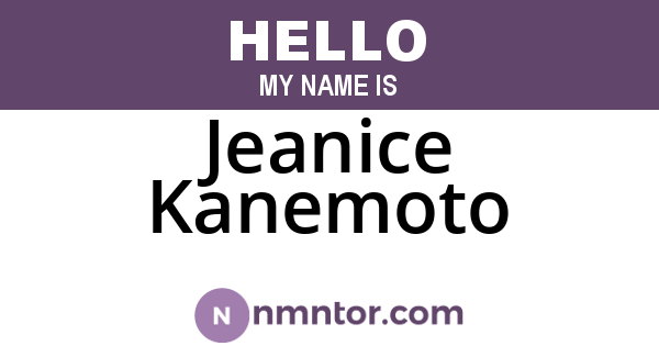 Jeanice Kanemoto