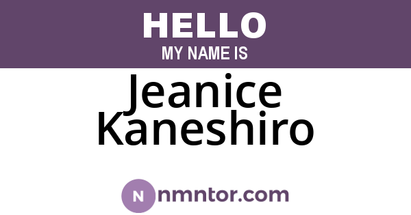 Jeanice Kaneshiro