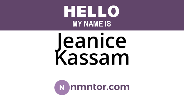 Jeanice Kassam